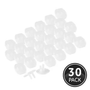 GE Plastic Outlet Safety Covers, Clear (30-Pack)