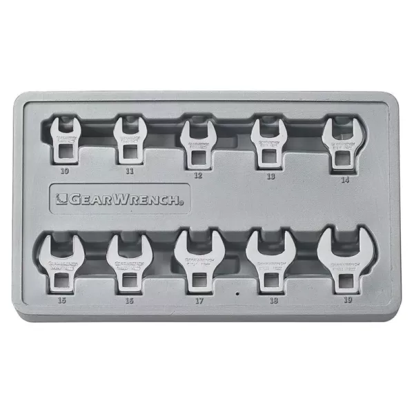 GEARWRENCH Metric Crowfoot Wrench Set (10-Piece)