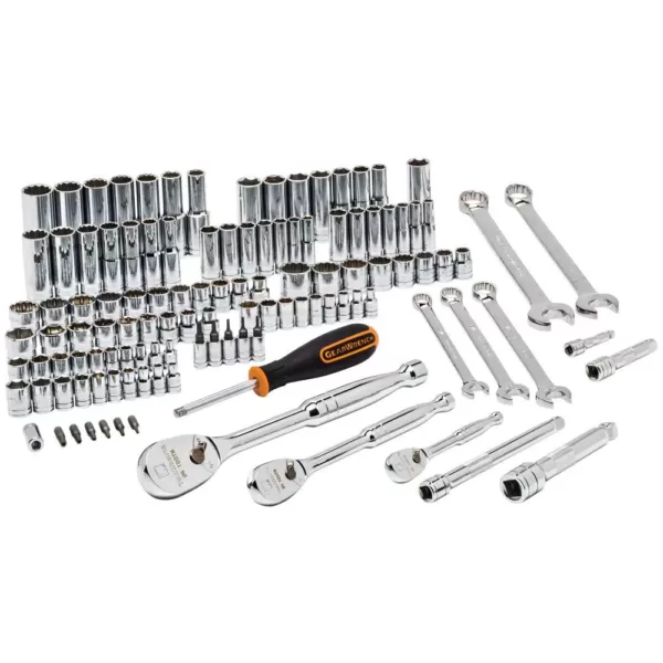 GEARWRENCH 118 pc. 1/4 in., 3/8 in., 1/2 in. Metric and SAE Mechanics Hand Tool Set