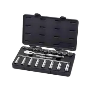 GEARWRENCH 1/2 in. Drive 6-Point Ratchet and SAE Socket Set (23-Piece)
