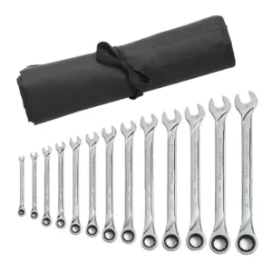 GEARWRENCH X-Large Ratcheting Combination Wrench Set with Roll (13-Piece)