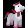 Gemmy 3.25 ft. H x 3.5 ft. L Airblown Inflatable Christmas Unicorn