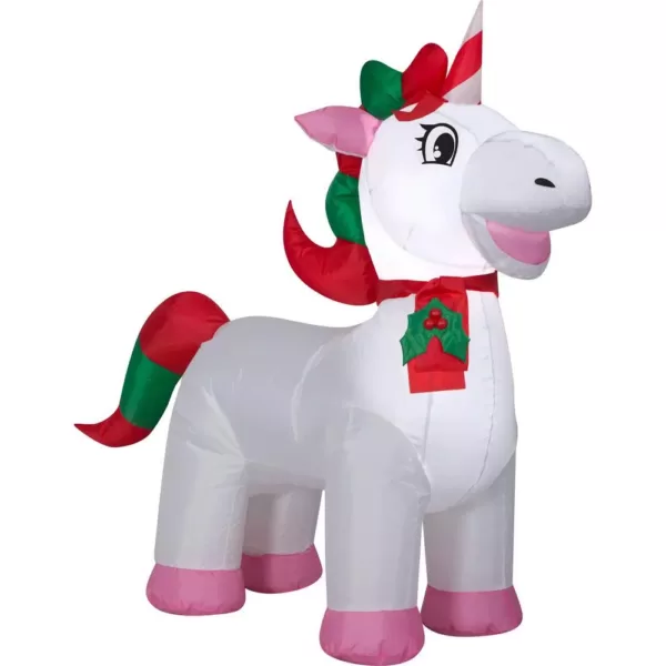 Gemmy 3.25 ft. H x 3.5 ft. L Airblown Inflatable Christmas Unicorn
