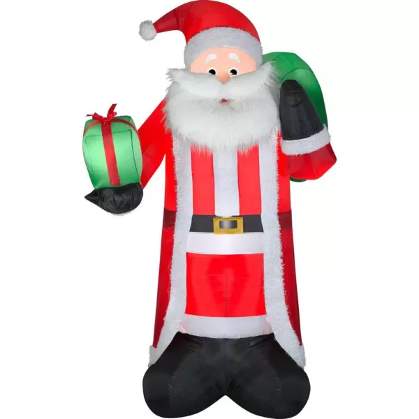 Gemmy 8 ft. Tall Airblown Inflatable Santa with Fuzzy Plush Fabric