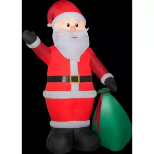 Gemmy 12 ft. Tall Airblown Inflatable Extra Bright Santa