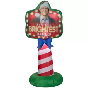 Gemmy 5 ft. Tall Airblown-Outdoor Sign-NLCV Not the Brightest Bulb Sign-MD-WB Inflatable