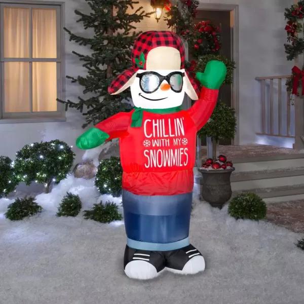 Gemmy 6 ft. H Inflatable Animated Airblown-Swaying Chillin Snowman
