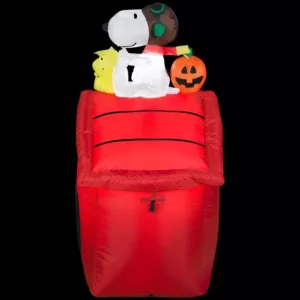 Gemmy 3.5 ft. H. Red Baron Halloween Airblown Peanuts Lighted Snoopy Halloween Inflatable