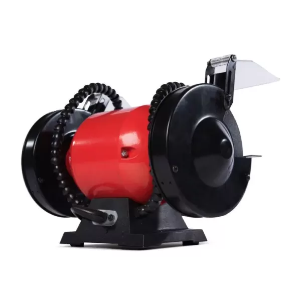 General International 2 Amp 6 in. Bench Grinder with Twin LED Work Lights