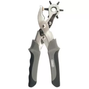 General Tools Heavy Duty Self-Opening Revolving Hole Punch Pliers for Leather Punching Belts Pet Collars Handbags and More