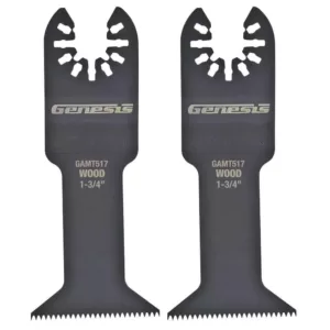 Genesis Universal 1-3/4 in. Course Tooth Oscillating Multi-Tool Quick-Release Flush Cut Blade (2-Pack