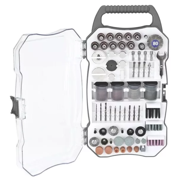 Genesis Universal Rotary Tool Accessory Set with Durable Carrying Case (208-Piece)