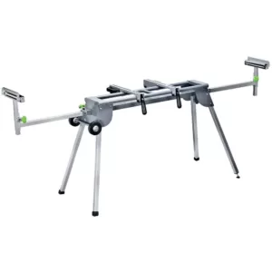 Genesis Universal Heavy-Duty Folding Miter Saw Stand with Mounting Brackets, Wheels and All-Steel Construction