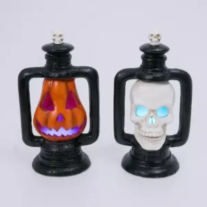 Gerson 18.88 in. H Assorted Halloween Electric Smoking Lanterns (Set of 2 )
