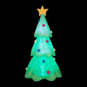 Glitzhome 9 ft. Lighted Inflatable Christmas Tree Decor