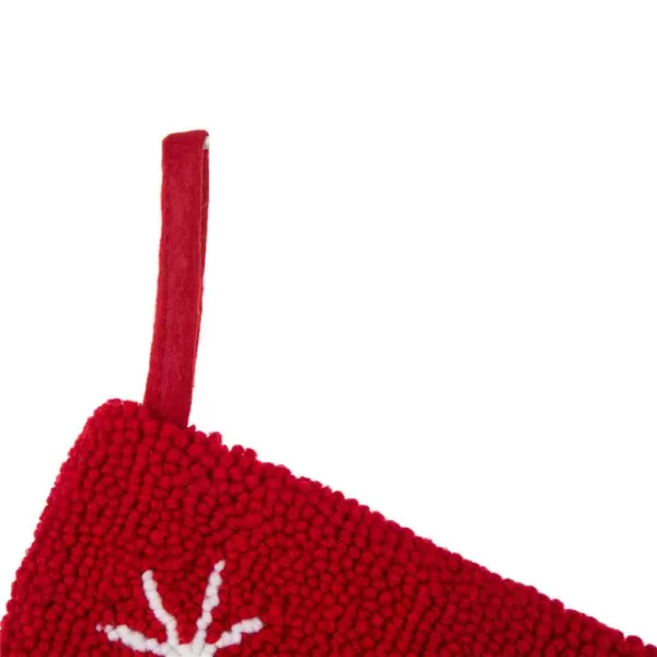 Glitzhome 20 in. H Polyester and Acrylic Reindeer Hooked Stocking (2-Pack)