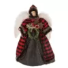 Glitzhome 12 in. H Plaid Angel Christmas Tree Topper Decoration
