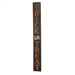 Glitzhome 59.68 in. H Wooden Trick Or Treat Porch Sign (KD)