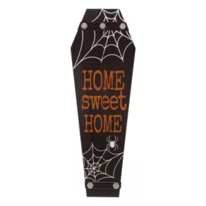 Glitzhome 42 in. H Halloween Wooden Coffin Porch Leaning Decor
