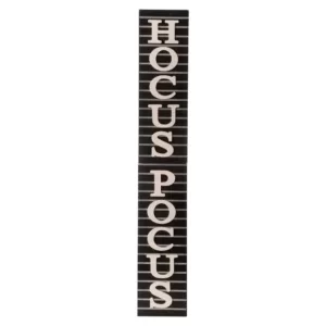 Glitzhome 60 in. H Halloween Wooden Hocus Pocus Standing Porch Sign or Hanging Decor (KD, 2-Function)