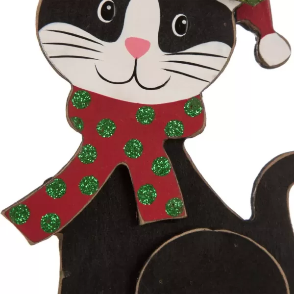 Glitzhome 5.00 in. L x 3.82 in. W x 7.76 in. H Wooden/Metal Cat and Dog Stocking Holder Set of 2