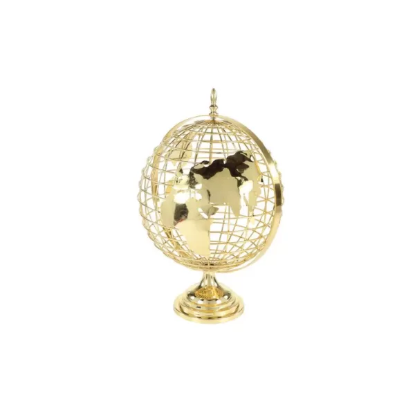 LITTON LANE 25 in. Gold Metal Spinning Decorative Globe