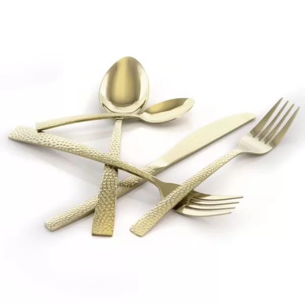 MegaChef Baily 20-Piece Light Gold Stainless Steel Flatware Set (Service for 4)