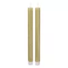 Northlight Set 2-Gold Glittered Flameless Taper Christmas Candles 12 in.