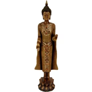 Oriental Furniture Oriental Furniture 20 in. Standing Thai Buddha Decorative Statue