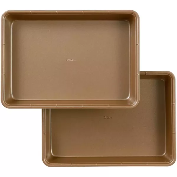Wilton 9 in. x 13 in. Ceramic-Coated Non-Stick Oblong Pan (Set of 2)