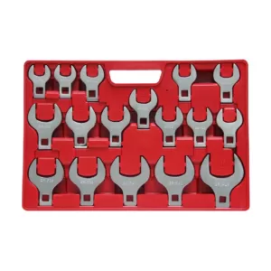 Grand Rapids Industrial Products 1/2 in. Drive MM Jumbo Crowfoot Wrench Set (17-Piece)