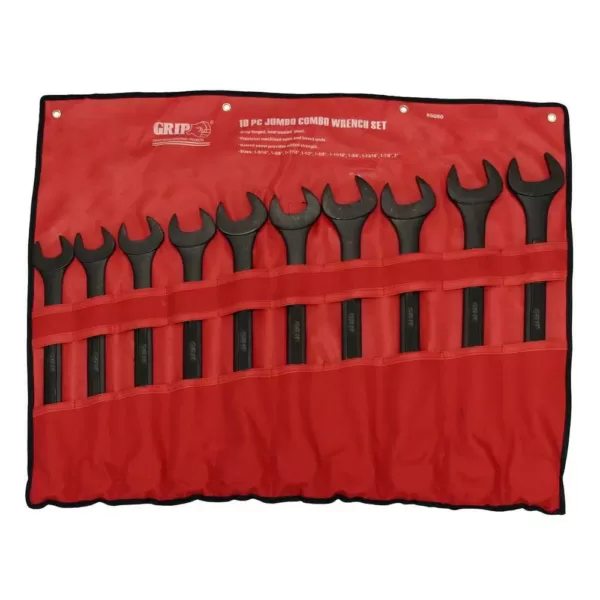 Grand Rapids Industrial Products Jumbo SAE Combination Wrench Set (10-Piece)