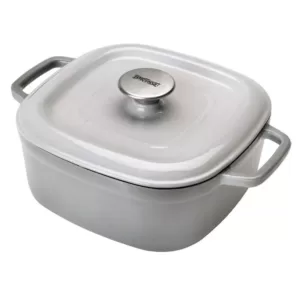 Bayou Classic 4 qt. Enameled Covered Weathered Gray Casserole