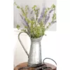 LITTON LANE 10 in. x 12 in. Gray and Rust Brown Hammered Tin Watering Jug