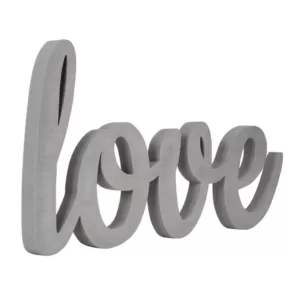 Pinnacle Love Grey Wood Decorative Sign