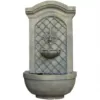 Sunnydaze Decor Rosette Leaf French Limestone Electric Powered Outdoor Wall Fountain