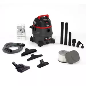 RIDGID 14 Gal. 2-Stage HEPA Commercial Wet/Dry Shop Vacuum with Filter, Dust Bag, Professional Hose and Accessories