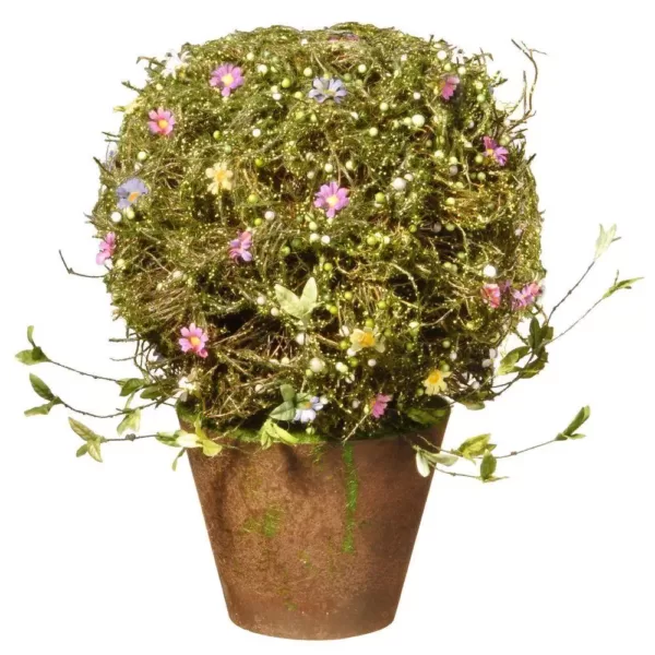 National Tree Company 16 in. Topiary with Pot