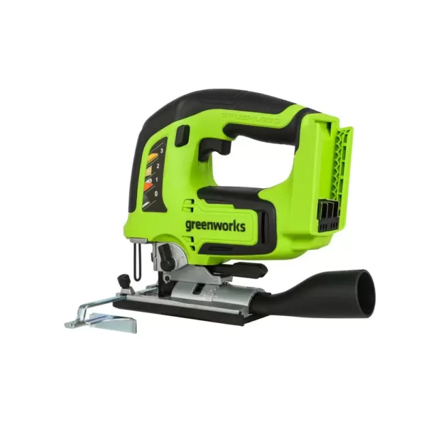 Greenworks 24-Volt Battery Cordless Brushless Jig Saw, Battery Not Included JS24L00