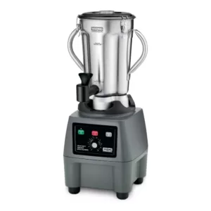 Waring Commercial CB15 128 oz. 10-Speed Stainless Steel Blender Silver with 3.75 HP and Electronic Touchpad Controls with Spigot