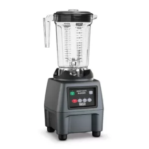 Waring Commercial CB15 128 oz. 3-Speed Clear Blender Grey with 3.75 HP and Electronic Touchpad Controls with Copolyester Jar