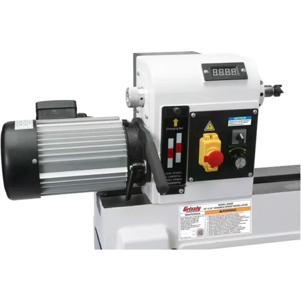 Grizzly Industrial 16 in. x 24 in. Variable-Speed Wood Lathe