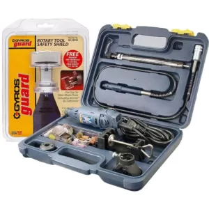 Gyros PowerPro Variable Speed Rotary Tool Kit with GyrosGuard Safety Shield