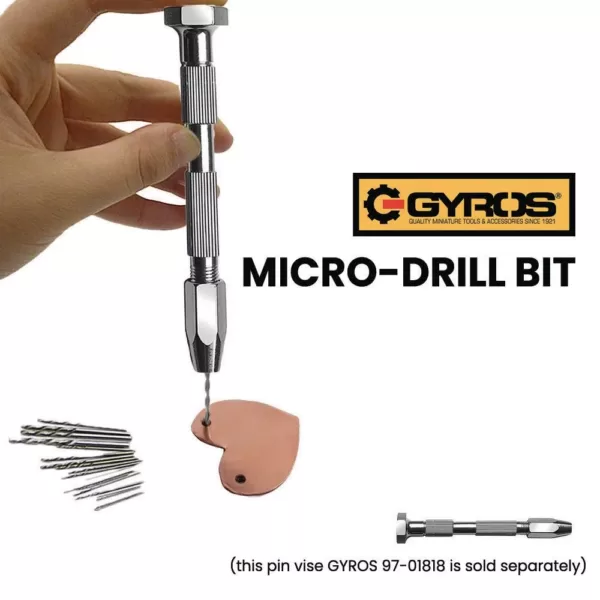 Gyros #61 - #80 Carbon Steel Wire Gauge Drill Bit Dome Set (Set of 20)