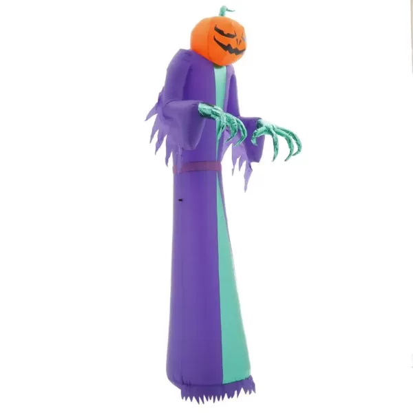 Gemmy 12 ft. H. Halloween Airblown Projection Inflatable Fire and Ice Jack O Reaper Halloween Inflatable