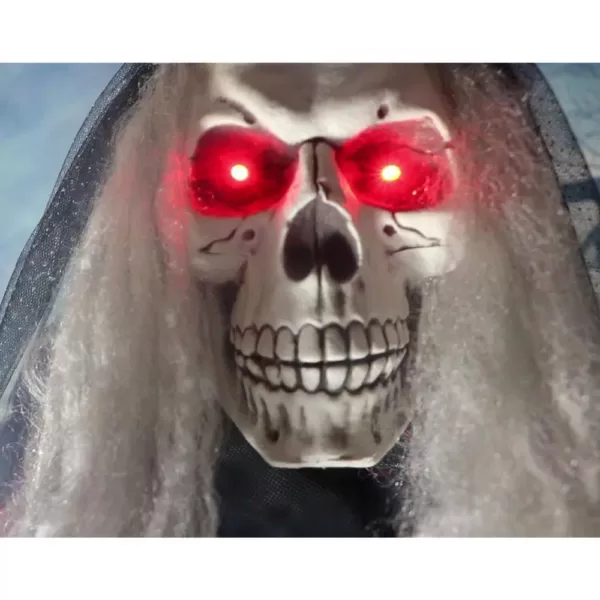 Haunted Hill Farm 5.5 ft. Animatronic Moaning Skeleton Bride Halloween Prop