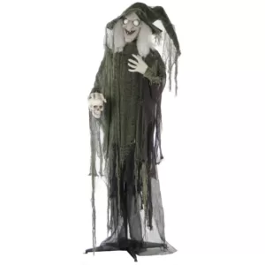 Haunted Hill Farm 6 ft. Animatronic Talking Witch Halloween Prop