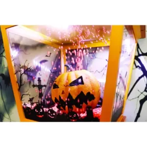 Haunted Hill Farm 25 in. Orange Tabletop Jack-O-Lantern with Animation
