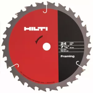 Hilti 7-1/4 in. 24-Teeth per in. Carbide Tipped SPX Framing Circular Saw Blade (15-Pieces)