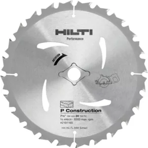 Hilti 7-1/4 in. 24-Teeth Wood Construction Cutting Circular Saw Blade (50-Pieces)